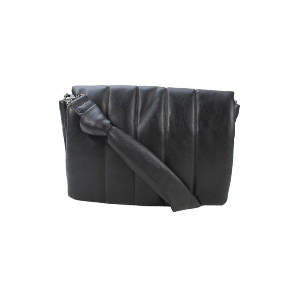 Chinese Laundry Womens Quilted Faux Leather Shoulder Black